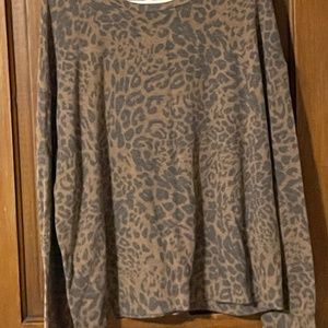 Time and Tru XL cheetah print sweater